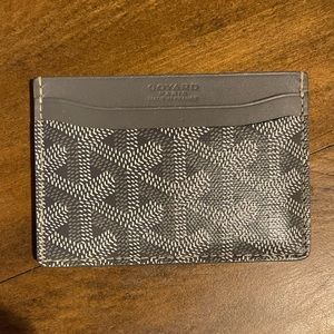Goyard gray card holder